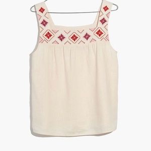 Embroidered Island Tank Top